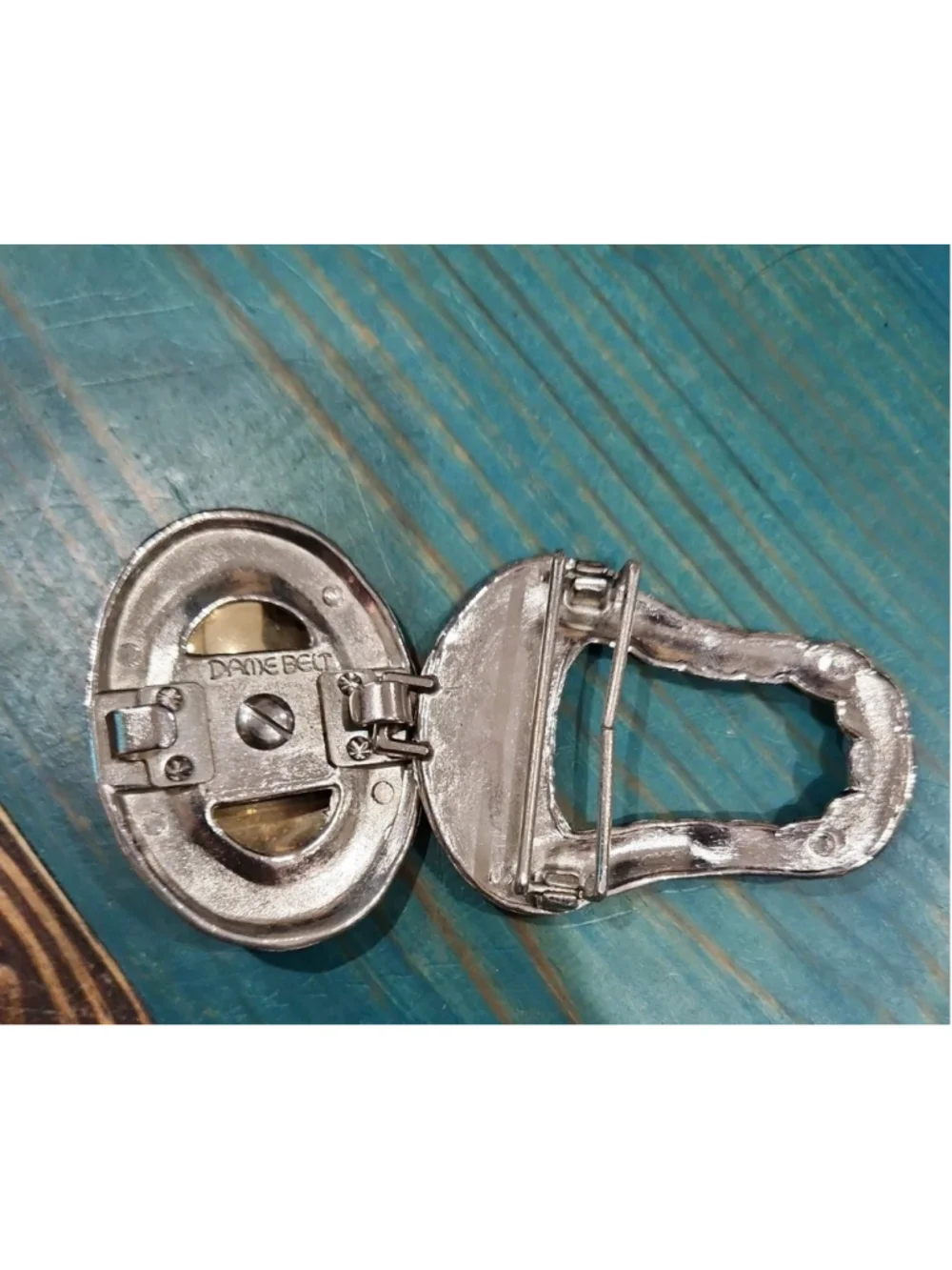 Vintage DAME INTERLOCKING BELT BUCKLE SET